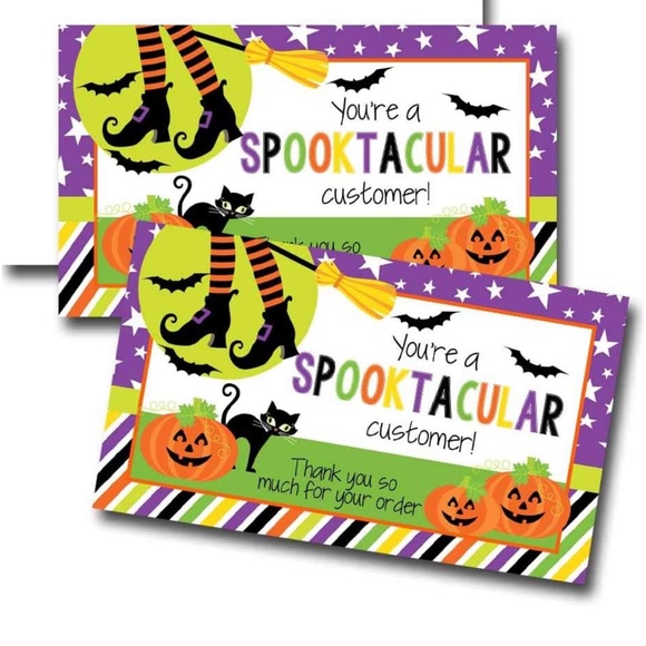 LAST SET👻 25 Premium Spooktacular Customer Thank you cards - Picture 1 of 5